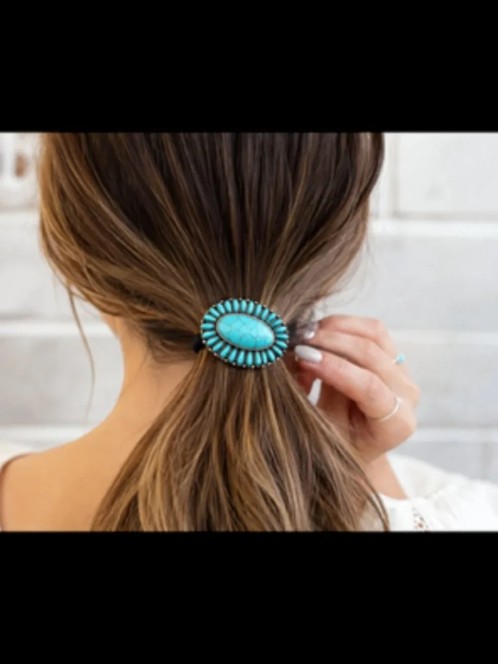 TIPI Turquoise Concho Western Hair Tie NWT
